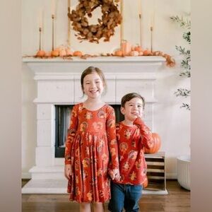 Little Sleepies Grateful Gobble print Dress